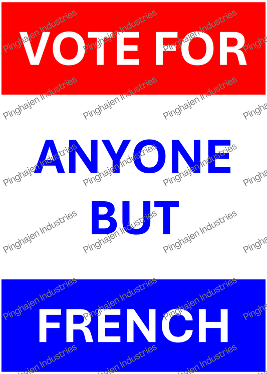 Vote for anyone but FRENCH | Kiss-Cut Sticker Sheet
