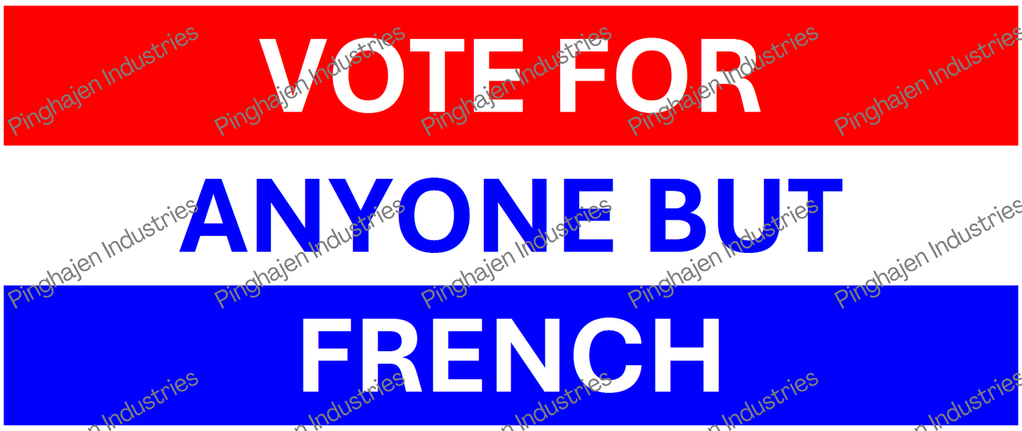 Vote for anyone but FRENCH | White Glossy Mug