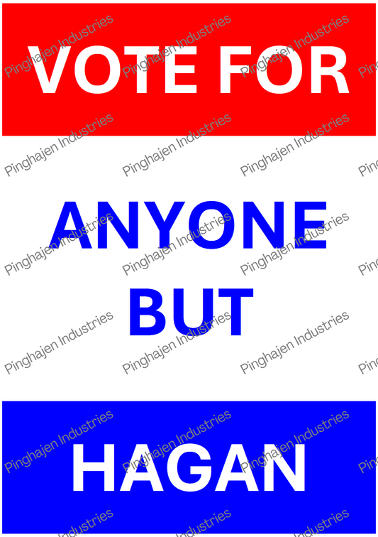 Vote for anyone but HAGAN | Kiss-Cut Sticker Sheet