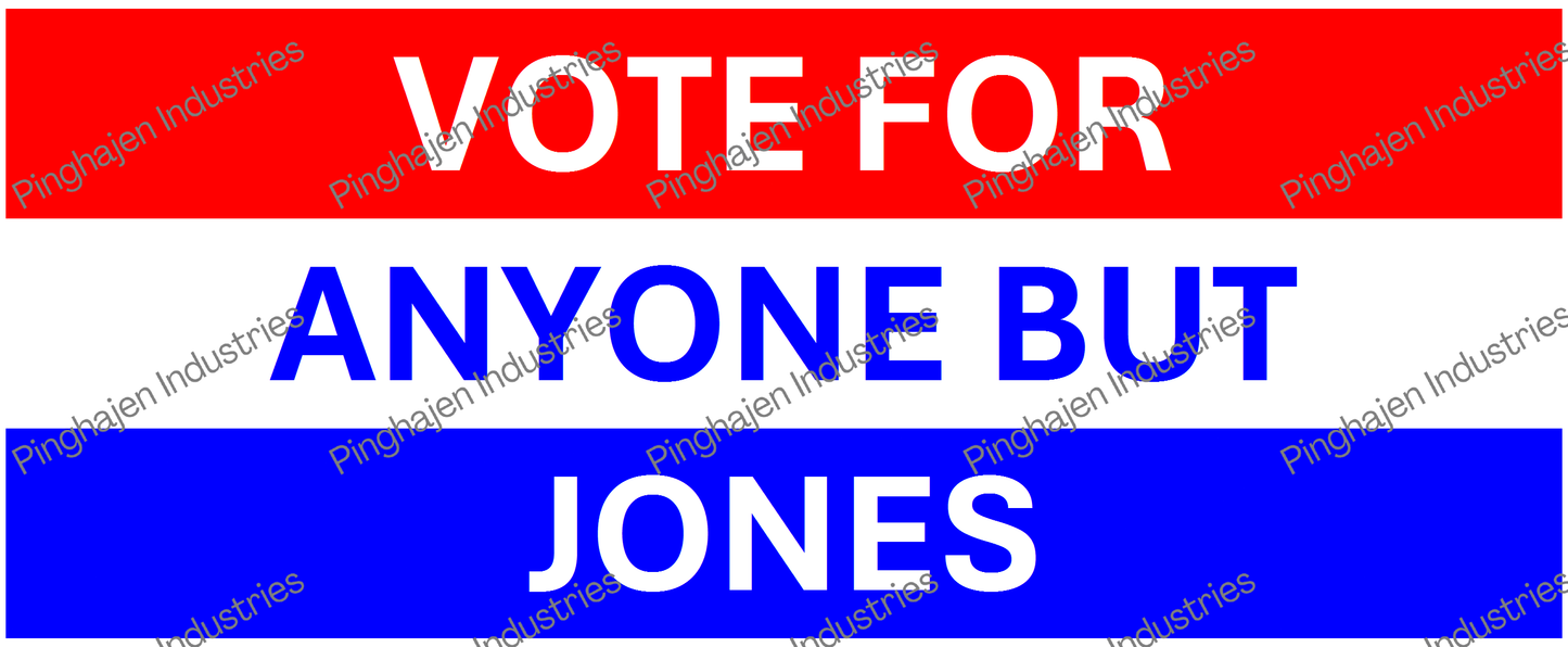Vote for anyone but JONES | White Glossy Mug