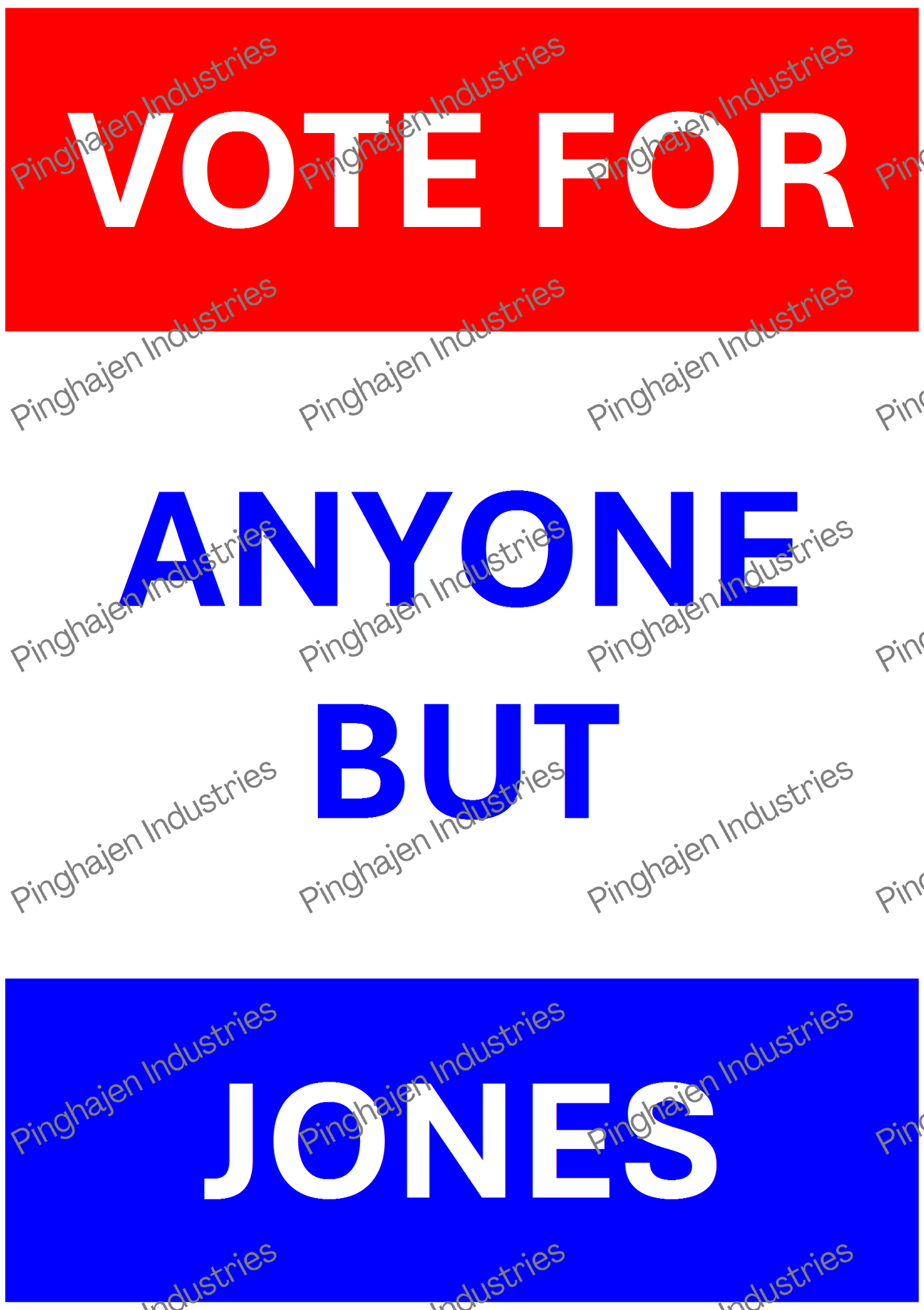 Vote for anyone but JONES | Kiss-Cut Sticker Sheet